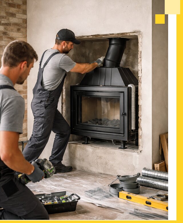 Установка каминных топок в Туле: монтаж, подключение