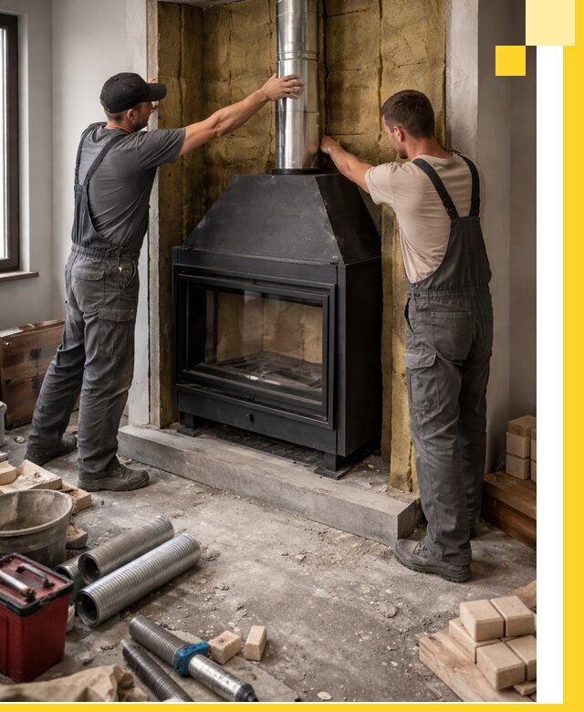 Изготовление и монтаж закрытых каминов в Туле под ключ