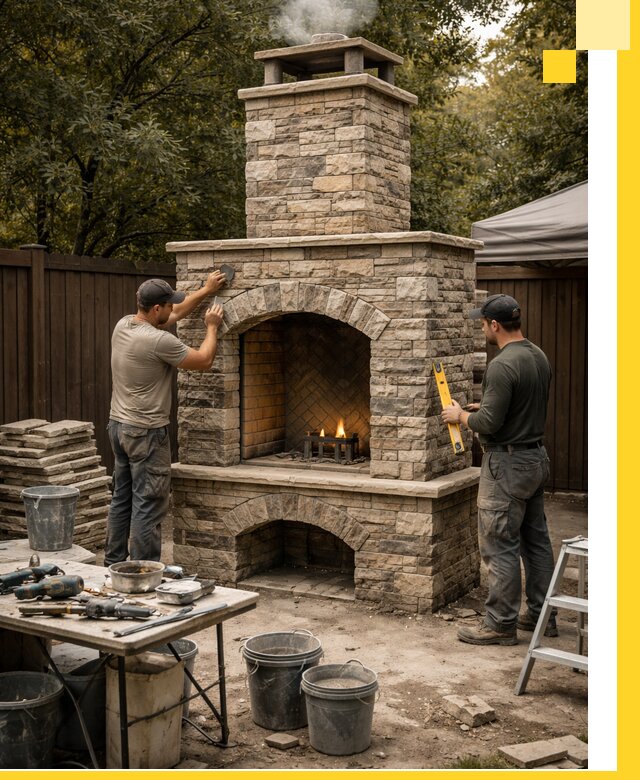 Проектирование и установка уличных каминов в Туле