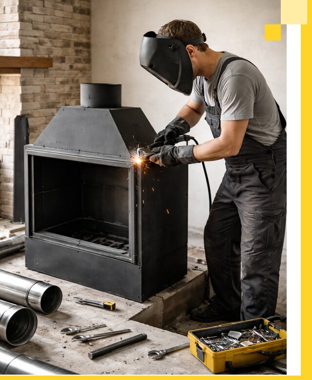 Продажа и установка металлических каминов в Туле под ключ