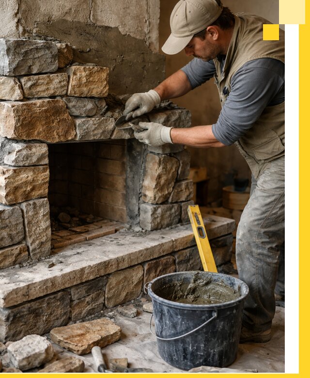 Изготовление и установка каменных каминов под ключ в Туле