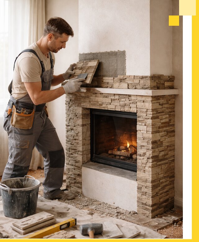 Изготовление и монтаж каминов для дома под ключ в Туле