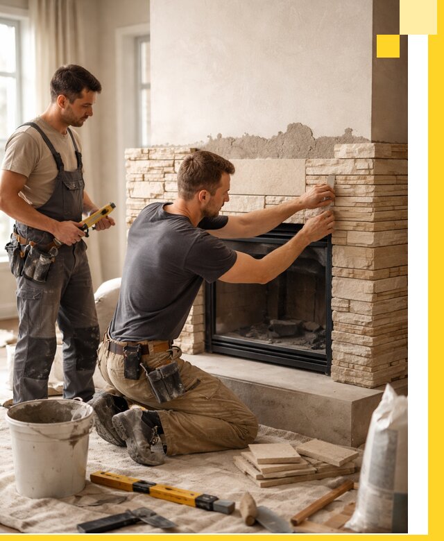 Установка и монтаж каминов для загородного дома в Туле