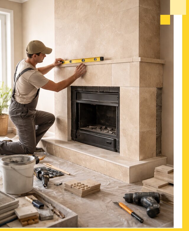 Установка и монтаж каминов в частном доме под ключ в Туле