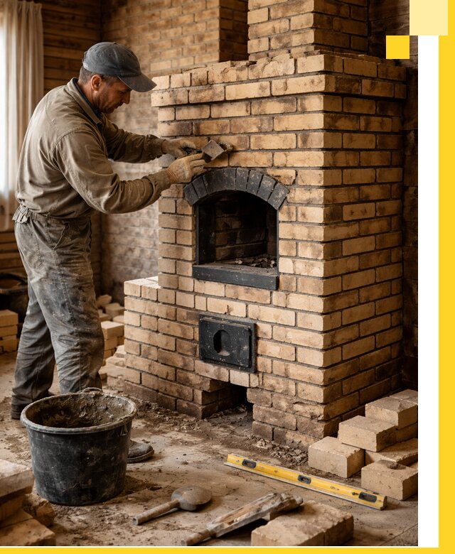 Кирпичные печи под ключ в Туле: проектирование и кладка
