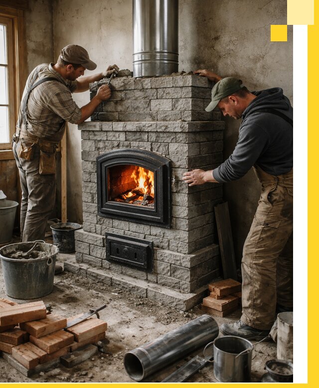 Производство, поставка и монтаж дровяных печей в Туле