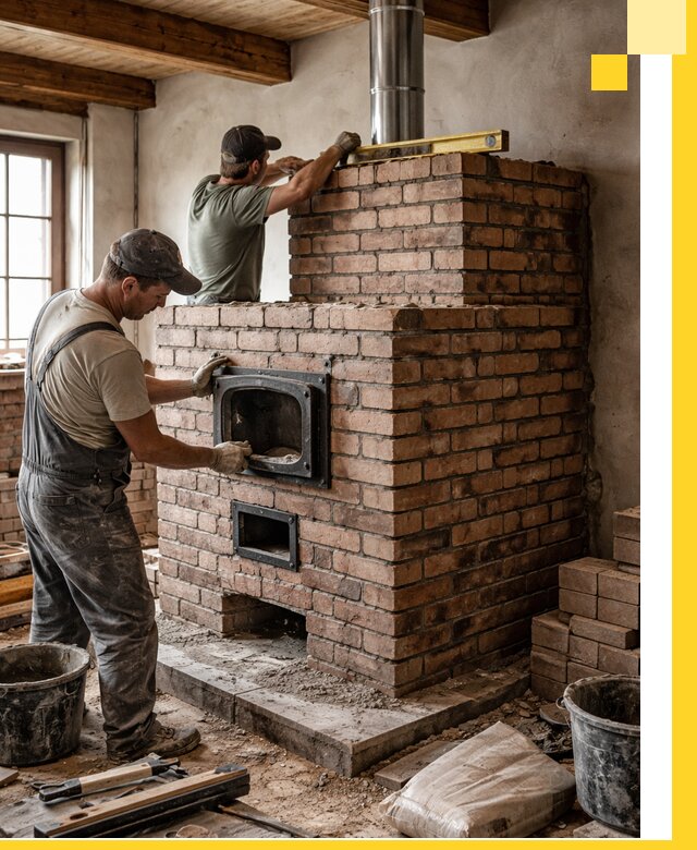 Печи для загородного дома под ключ в Туле — монтаж и сервис