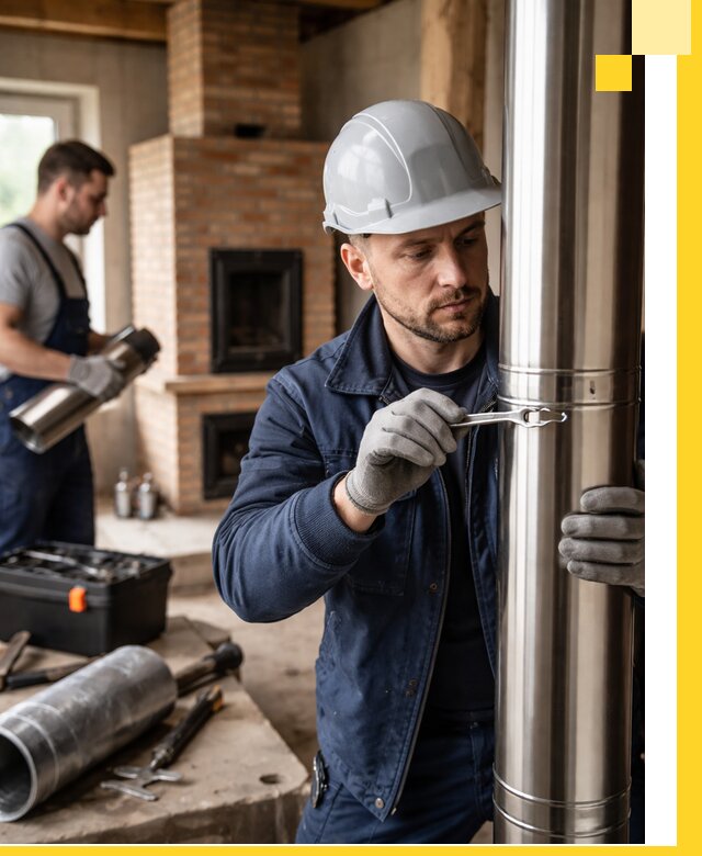 Профессиональный монтаж дымоходов для печей в Туле