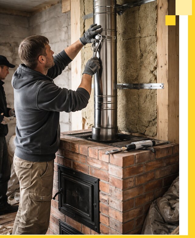 Изготовление и монтаж печей и дымоходов под ключ в Туле