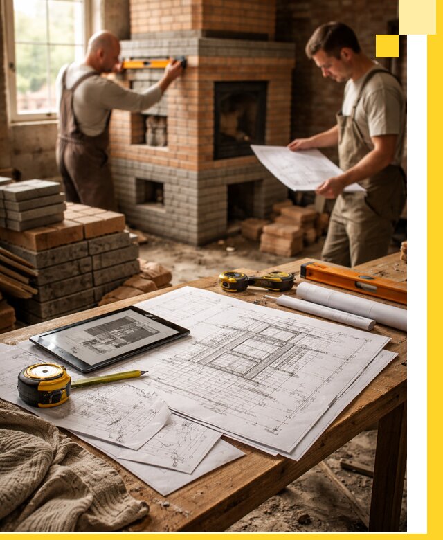 Проекты печей и каминов с индивидуальным дизайном в Туле