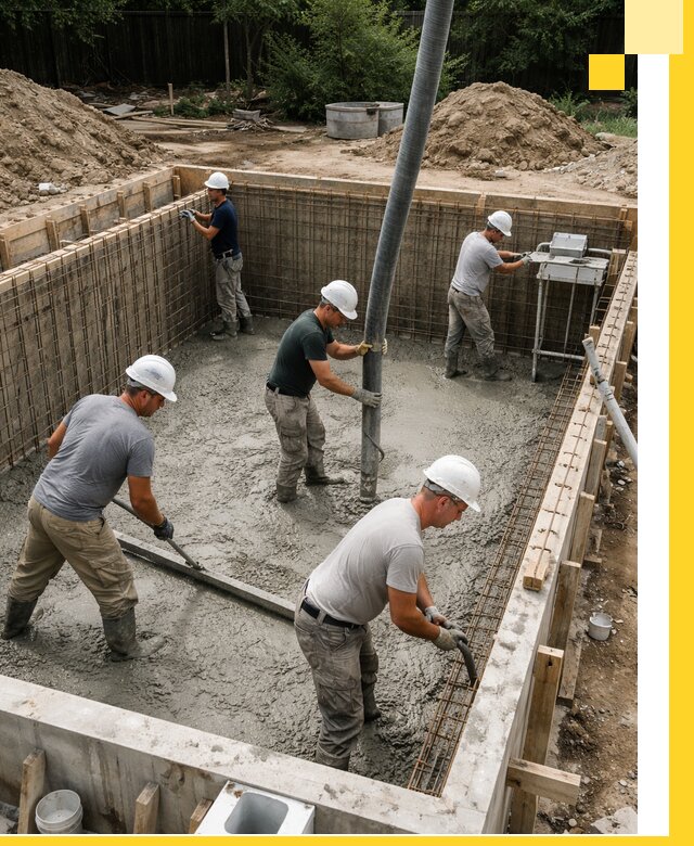 Строительство бетонных бассейнов под ключ в Туле