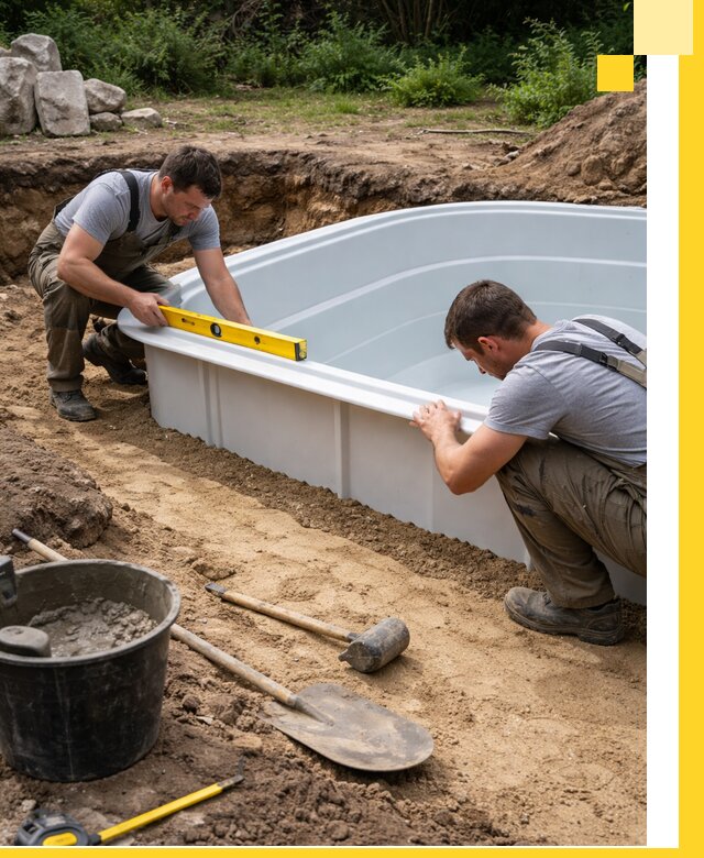 Производство и установка пластиковых бассейнов в Туле под ключ