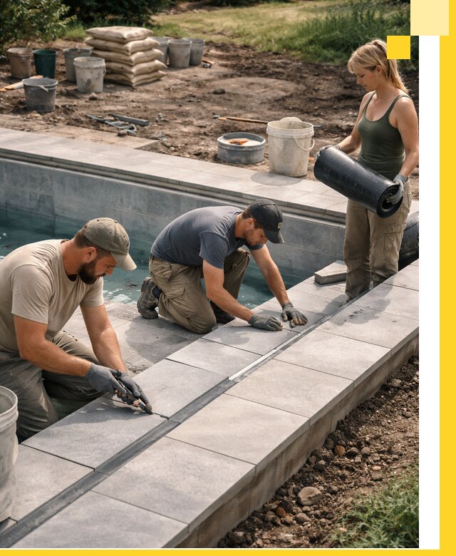 Строительство и монтаж уличных бассейнов под ключ в Туле