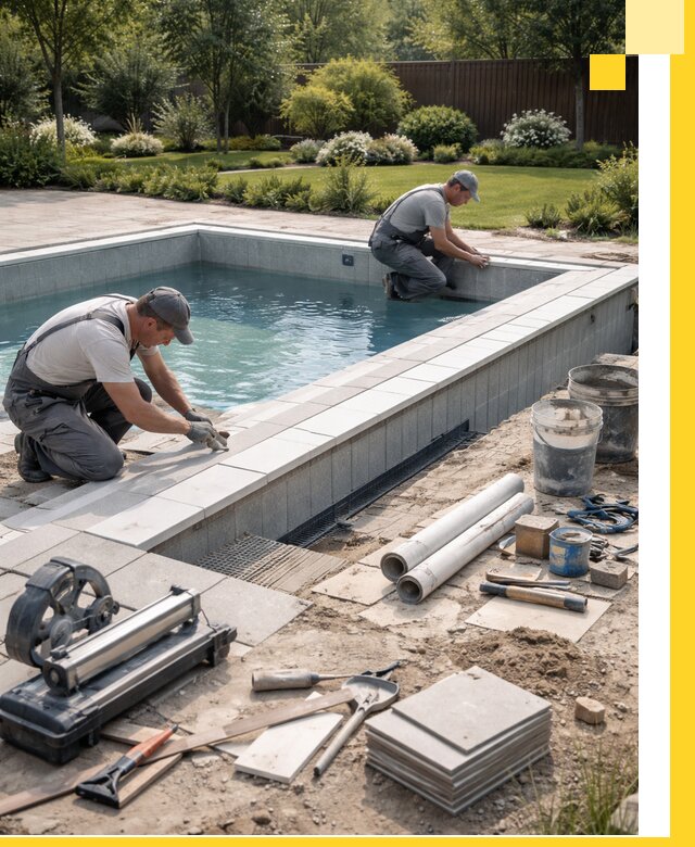 Строительство открытых бассейнов под ключ в Туле профессионально