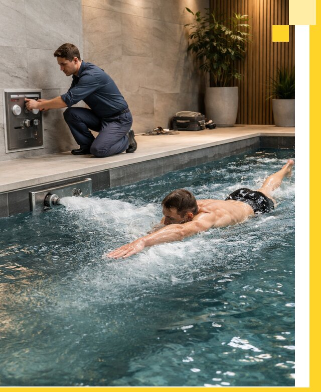 Проектирование и монтаж бассейнов с противотоком в Туле