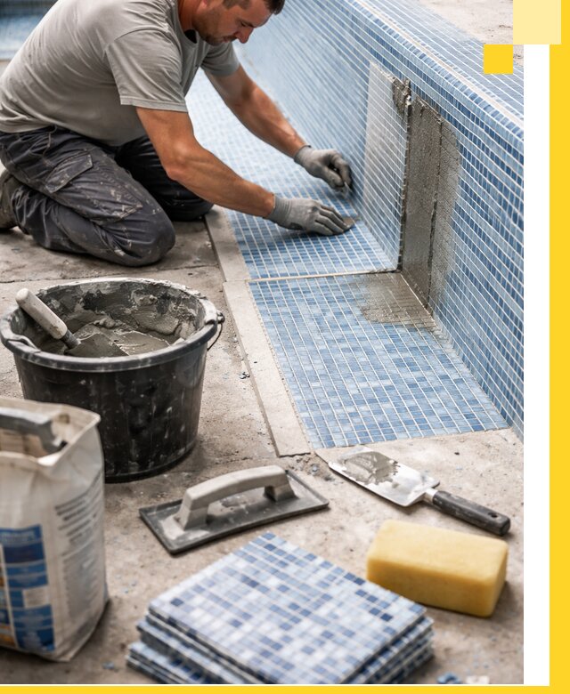 Укладка и ремонт мозаики для бассейнов под ключ в Туле