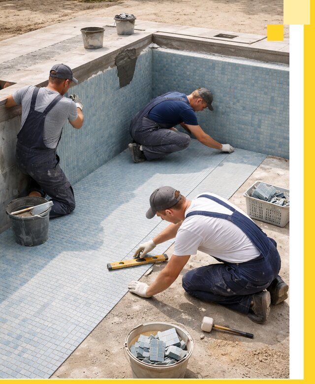 Укладка и установка плитки для бассейнов под ключ в Туле