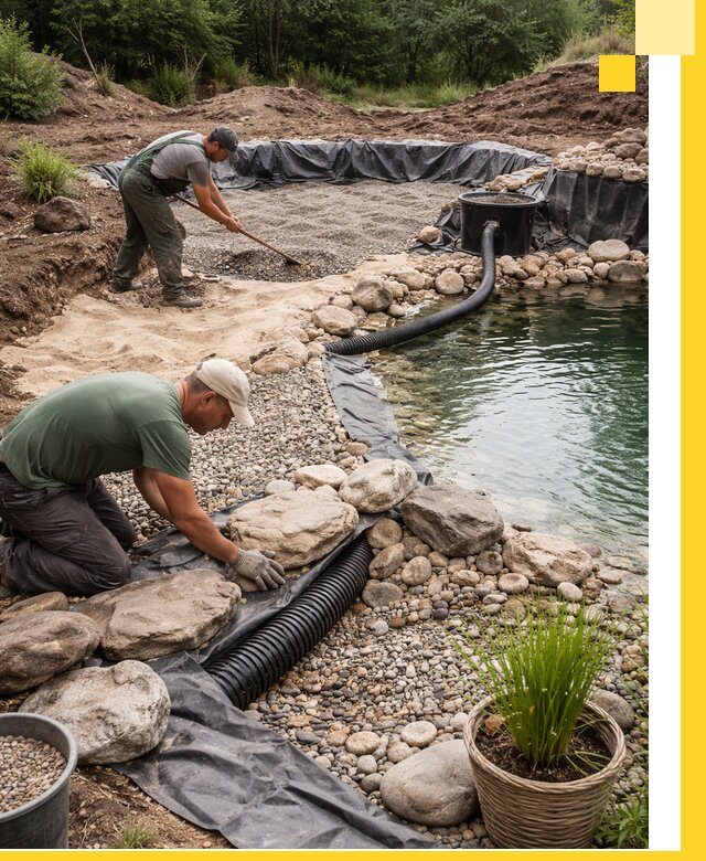 Строительство природных бассейнов и озер в Туле под ключ