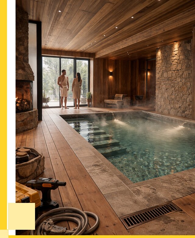 Проекты бань с бассейном под ключ в Туле от 76268 р., ЭриданТул