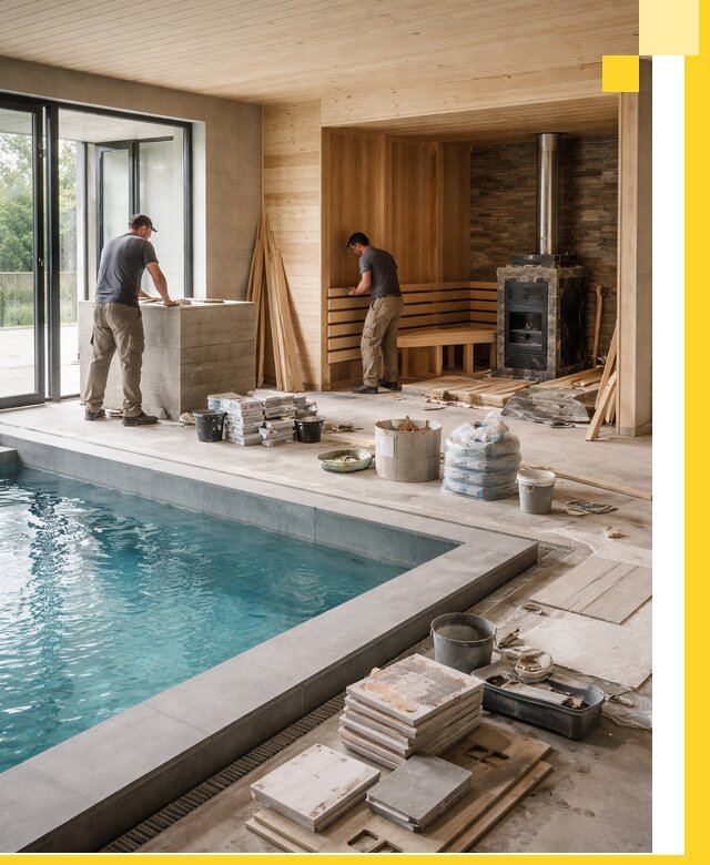 Проектирование и строительство бань с бассейном в Туле