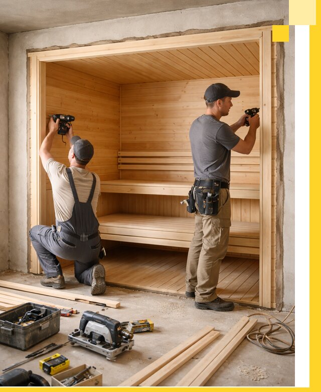 Монтаж саун под ключ в Туле — проектирование и установка