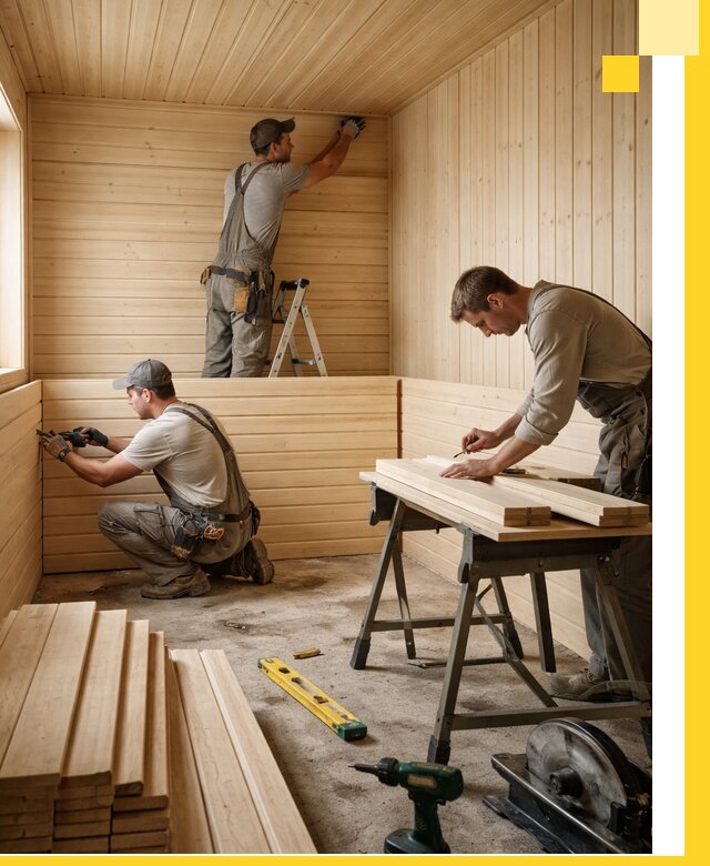 Обшивка саун в Туле из натуральной древесины под ключ