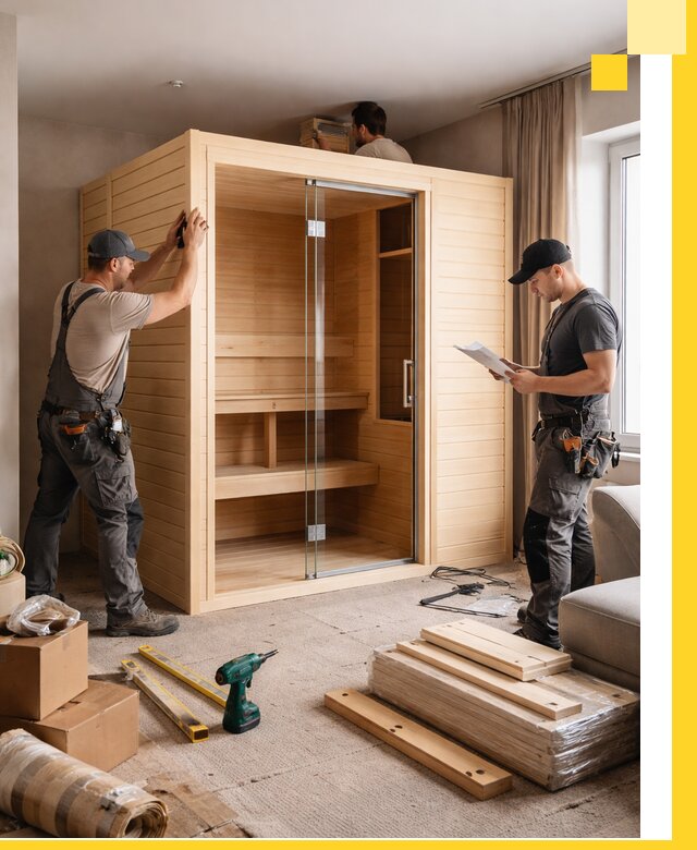 Установка и благоустройство саун в квартире в Туле