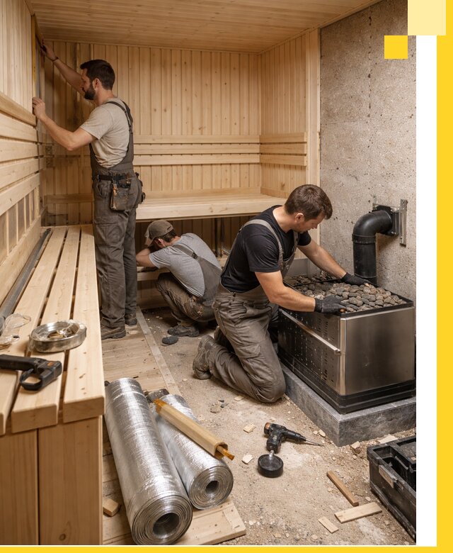 Индивидуальные сауны на заказ в Туле под ключ, проект и монтаж