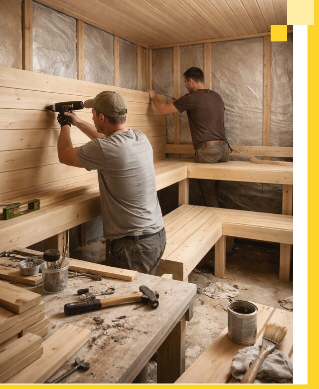 Профессиональная отделка бань и саун под ключ в Туле