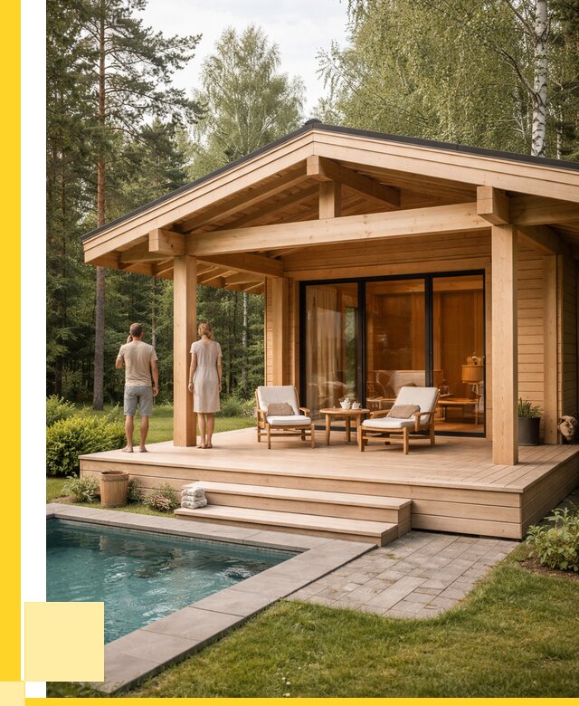 Бани с террасой под ключ в Туле от 610140 р. | ЭриданТул