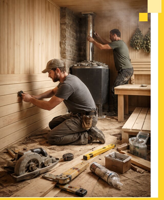 Полное строительство и оснащение парных под ключ в Туле