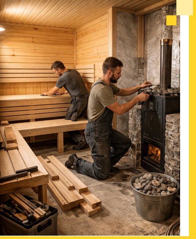 Дизайн и строительство интерьеров бань под ключ в Туле