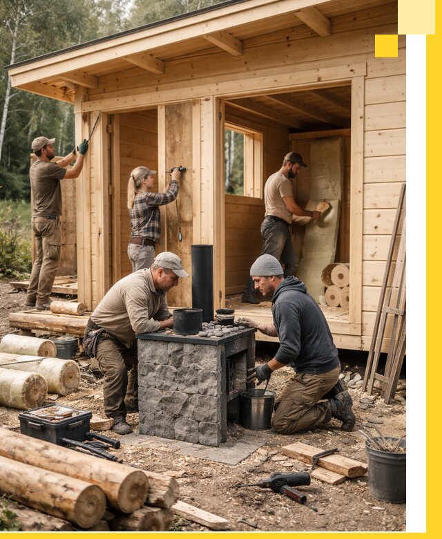 Купить баню под ключ в Туле строительство монтаж отделка