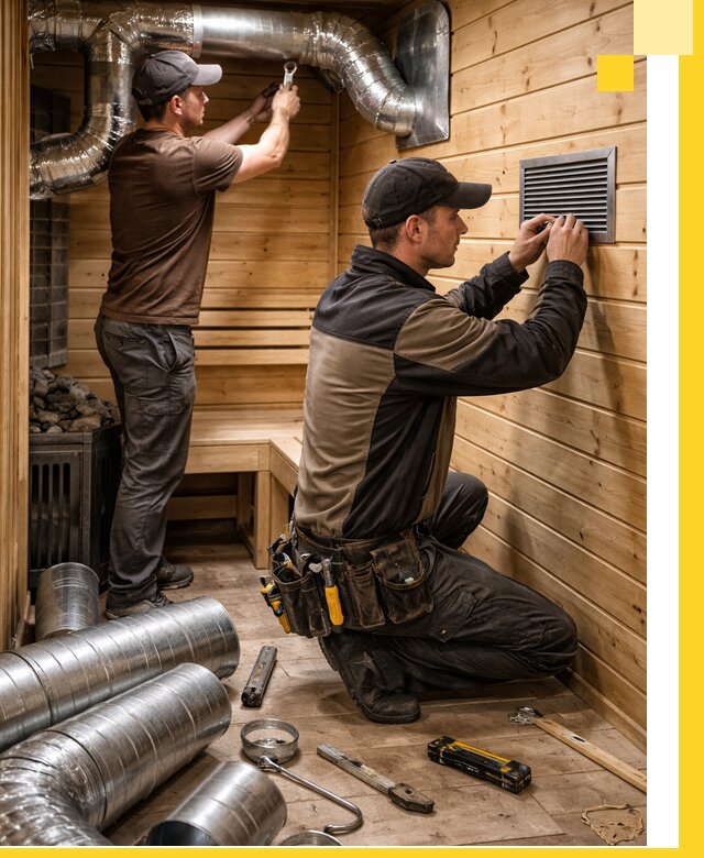 Проектирование и монтаж вентиляции бани в Туле под ключ