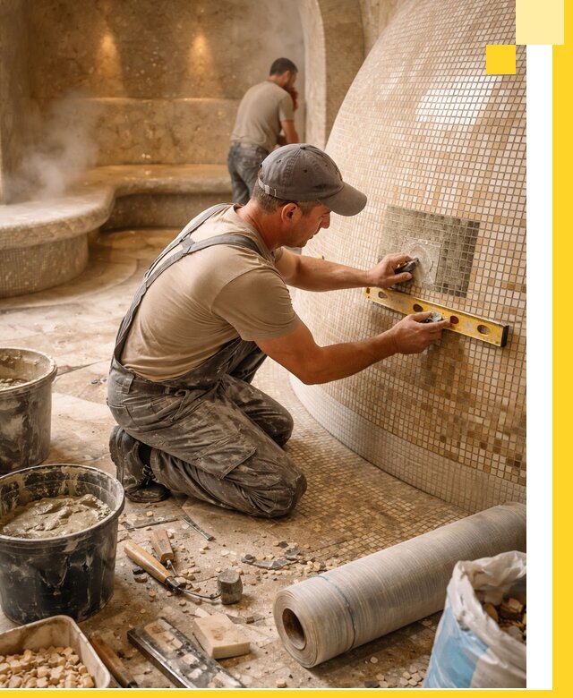 Хамам под ключ в Туле: проектирование, строительство, отделка