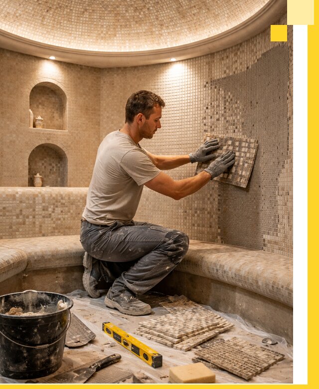 Устройство и монтаж домашнего хамама под ключ в Туле