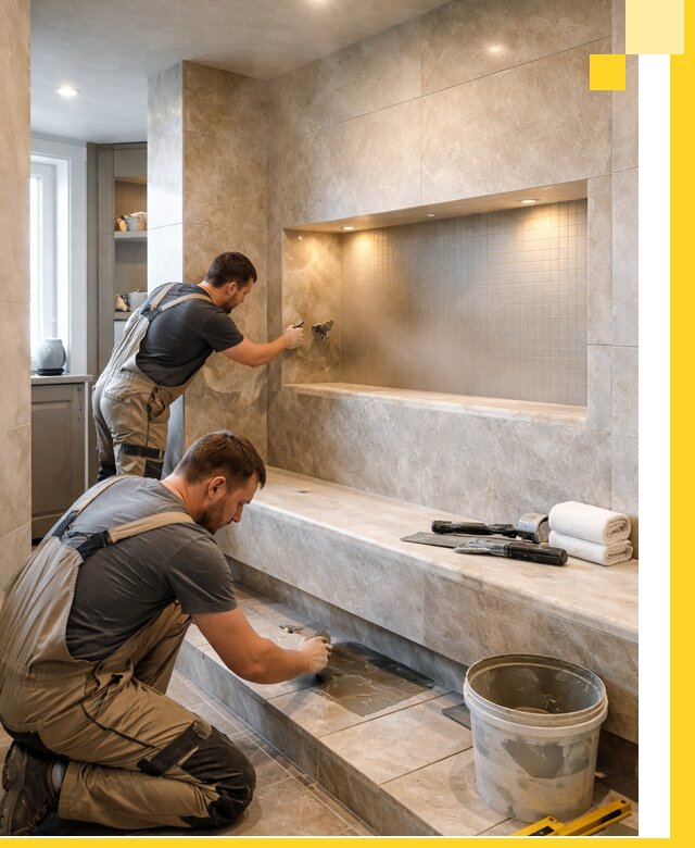 Профессиональное строительство хамама в квартире в Туле