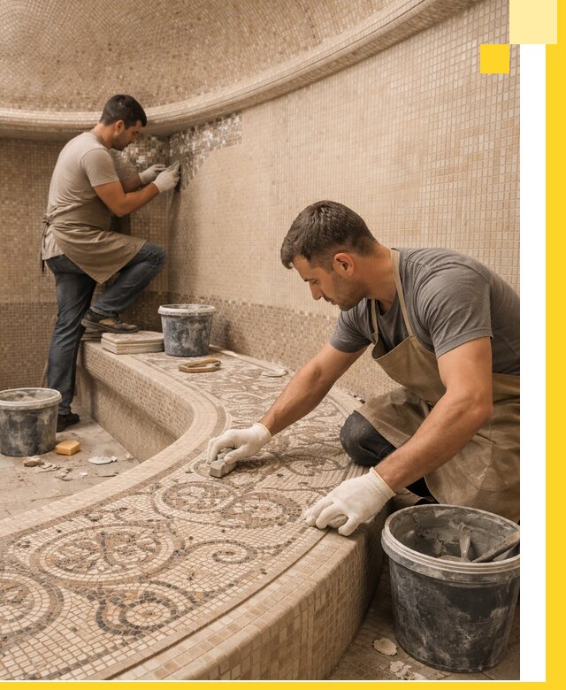 Плитка для хамама в Туле, укладка, подбор и поставка