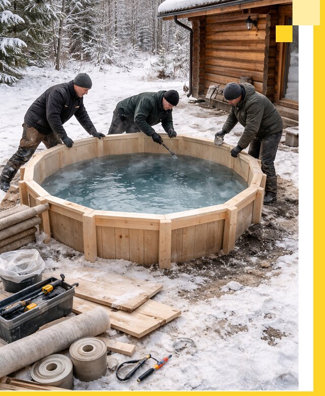 Изготовление и установка ледяных купелей под ключ в Туле