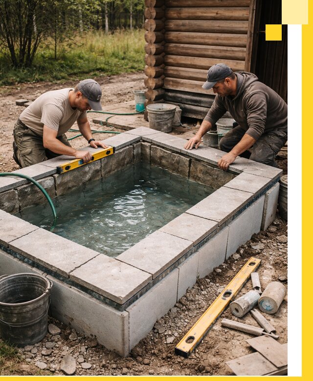 Изготовление и установка холодных купелей под ключ в Туле